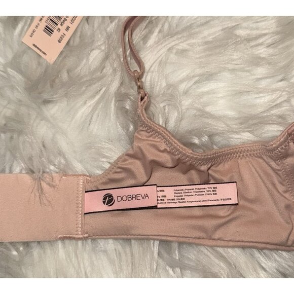 Dobreva Everyday Push Up Wireless Bra Padded Womens 34C Rose Beige F020B New Nwt - Picture 6 of 7